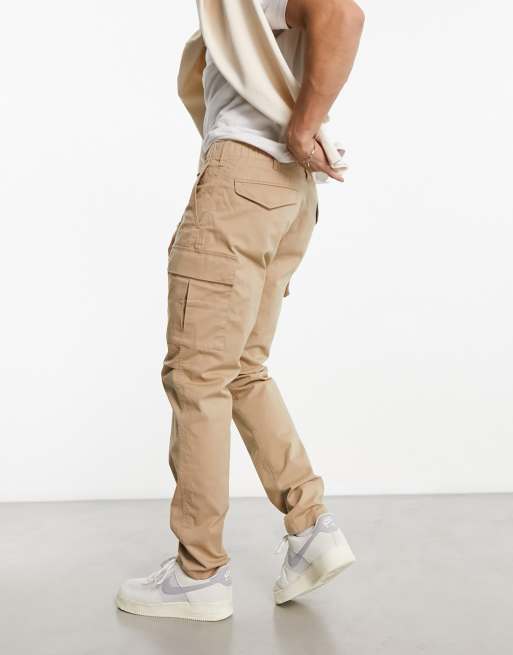 Men's Slim Fit Twill Cargo Pants 