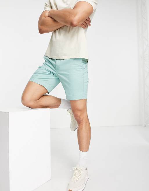 Polo Ralph Lauren stretch twill player logo straight fit beford shorts in  essex green | ASOS