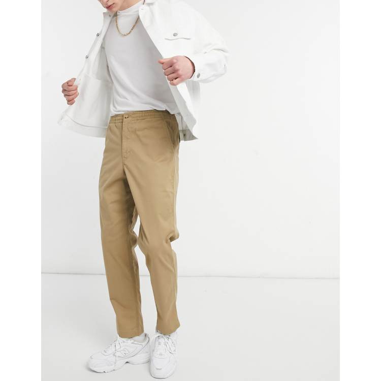 Polo Ralph Lauren stretch twill prepster flat front pants in luxury tan |  ASOS