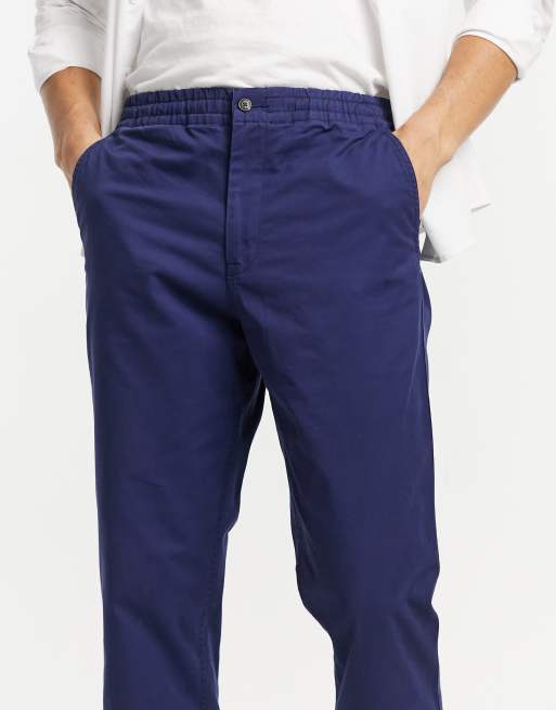 Polo Ralph Lauren stretch twill prepster flat front pants in newport navy