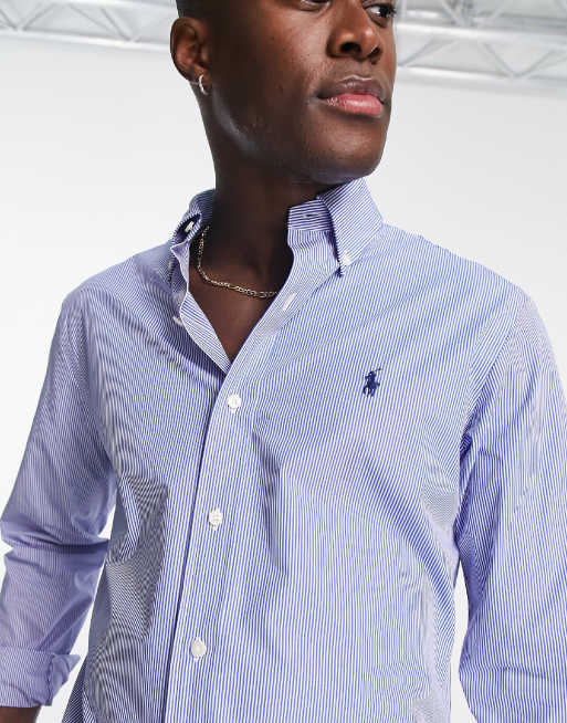 Polo Ralph Lauren - Stribet skjorte i blå/hvid, 3 af 4