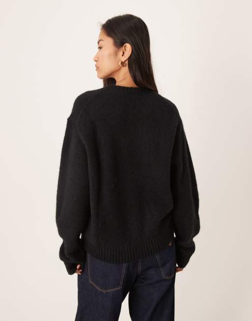 Polo Ralph Lauren – Strickpullover aus Wollmix in Schwarz mit Feiertags-Bärengrafik, 3 von 4