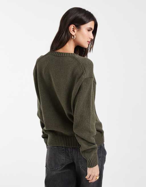 Polo Ralph Lauren Strickpullover mit Bär in Olivgrün, 4 von 4