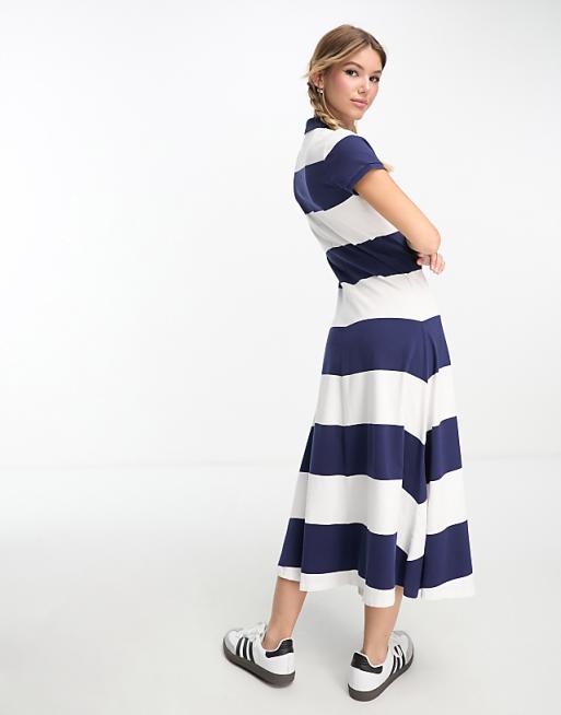 Polo Dress in Navy & White Stripe Polo Dress in Navy & White Stripe