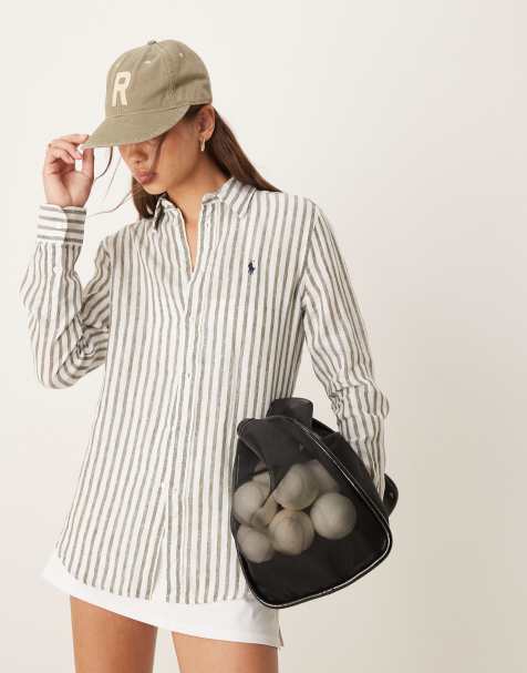 Polo Ralph Lauren stripe shirt in green and white - view 1