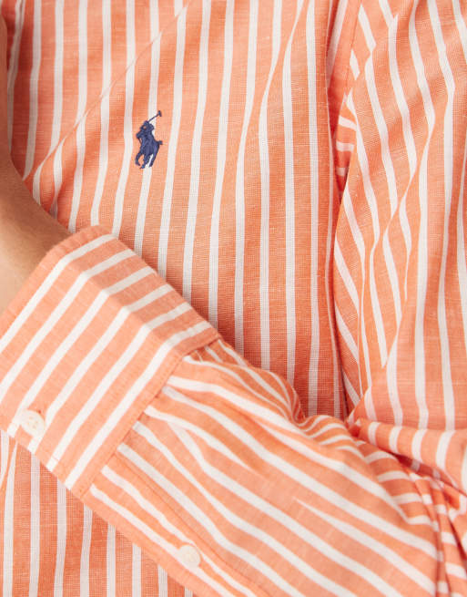 Polo Ralph Lauren stripe shirt in orange and white, 4 of 4