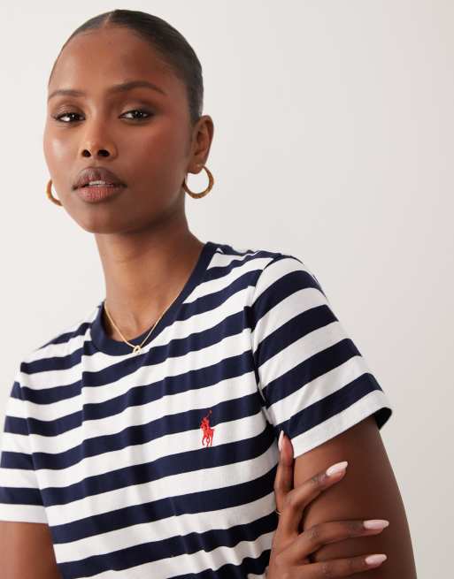 Polo Ralph Lauren striped t-shirt in navy, 3 of 4