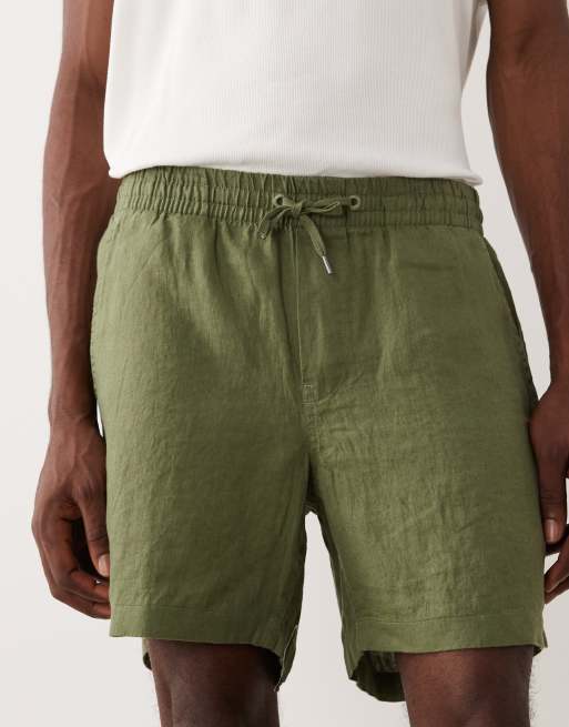 Polo Ralph Lauren – Stückgefärbte Leinen-Shorts in Khaki, 5 von 5