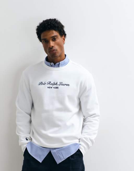 Polo Ralph Lauren - sudadera blanca con gran logotipo en script