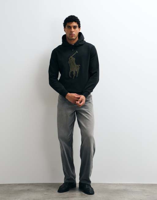 Polo Ralph Lauren - sudadera con capucha de punto doble en negro, 2 de 5