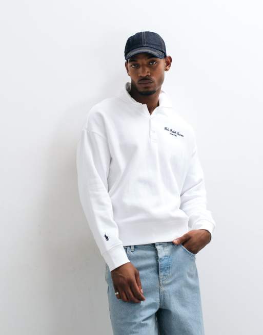Polo Ralph Lauren - Sudadera de cuello redondo en blanco, 3 de 5