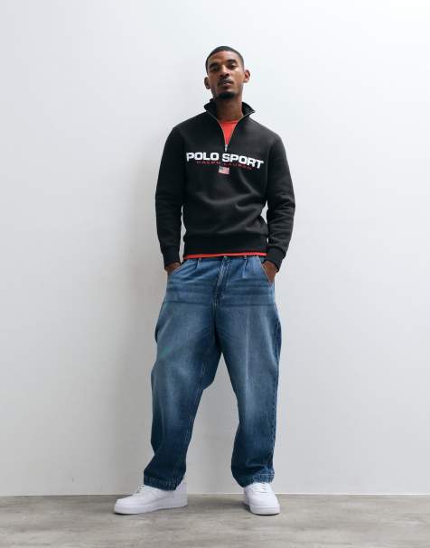 Polo Ralph Lauren - sudadera deportiva con media cremallera en negro - view 1