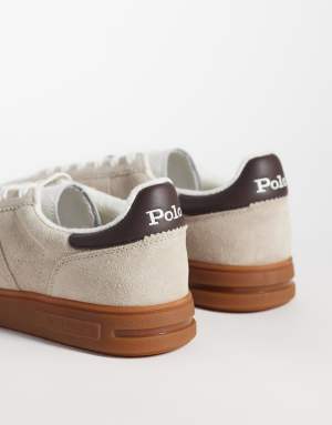 Polo Ralph Lauren suede and gum sole trainers in light brown