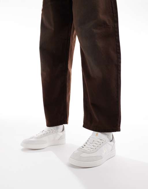 Polo Ralph Lauren - Suède/leren sneakers in wit, 5 van 5
