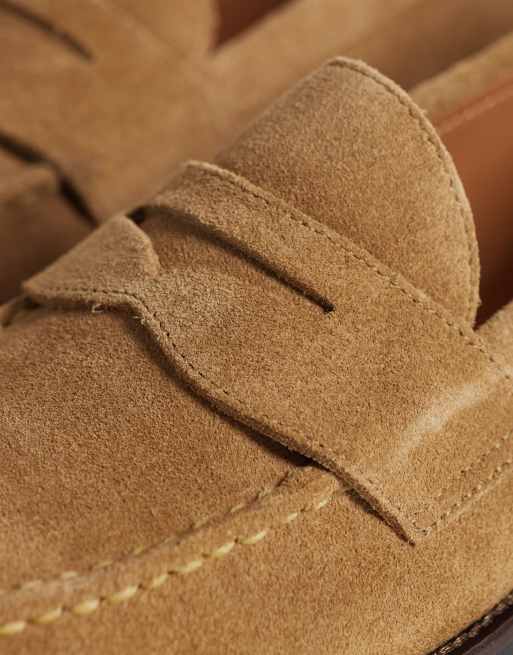Polo Ralph Lauren suede penny loafers in desert tan, 2 of 4