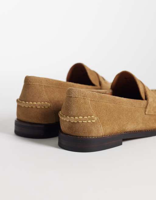 Polo Ralph Lauren suede penny loafers in desert tan, 4 of 4