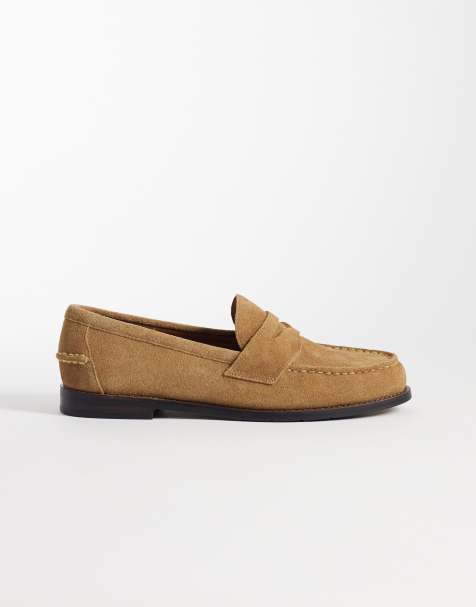 Polo Ralph Lauren - Suède penny loafers in woestijnbruin - view 1