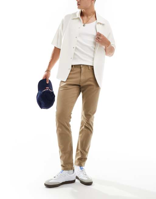 Polo Ralph Lauren – Sullivan – Dopasowane jeansy w jasnobrązowym kolorze khaki