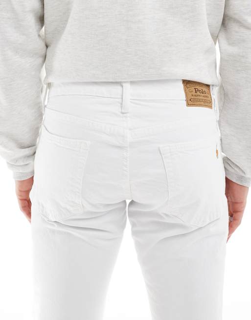 Polo Ralph Lauren Sullivan icon logo slim fit jeans in white, 4 of 5