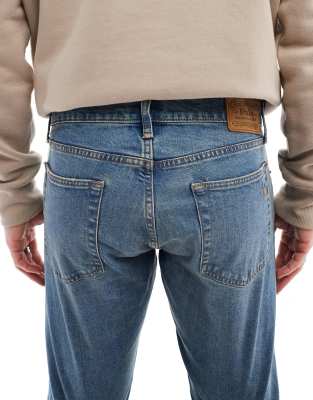 Polo Ralph Lauren - Sullivan - Jean slim avec logo emblématique sur la poche arrière - Délavage moyen