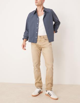 Polo Ralph Lauren – Sullivan – Slim-Fit-Jeans in überfärbtem Khaki-Beige mit Markenlogo - view 1