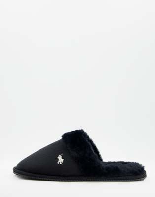 ralph lauren black slippers