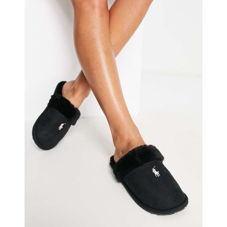 Black 2024 polo slippers