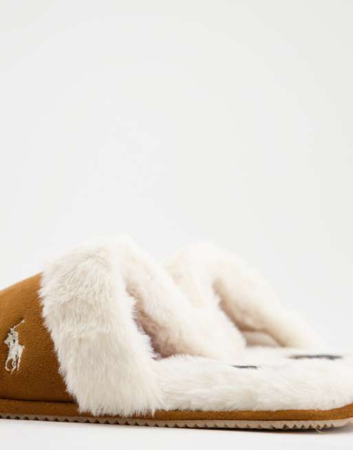Polo Ralph Lauren – Summit Scuff – Bruna innetofflor med öppen häl, 4 av 4