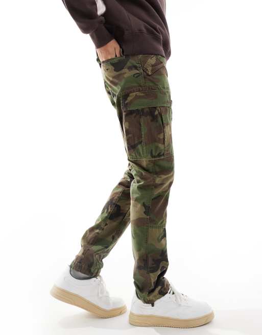 Polo Ralph Lauren surplus camo print slub canvas slim fit cargo trousers in multi ASOS