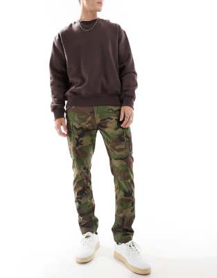 SEAUR Baggy cargobroek voor jongens en kinderen, met elastische tailleband, brede joggingbroek voor tieners en jongens, maat 110-164, Heldere kaki., 122-128
