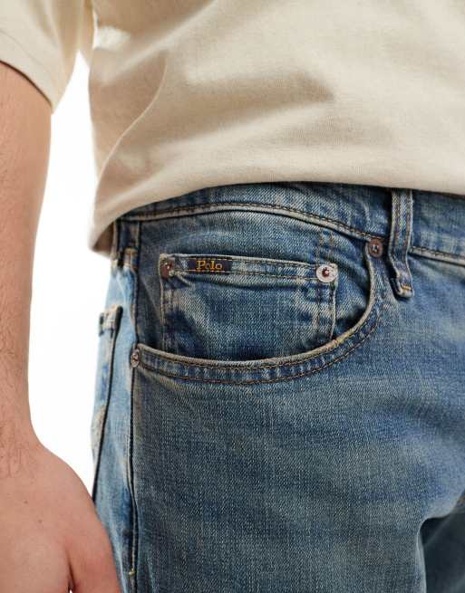 Polo Ralph Lauren Svarick low straight jeans in light wash, 4 of 5