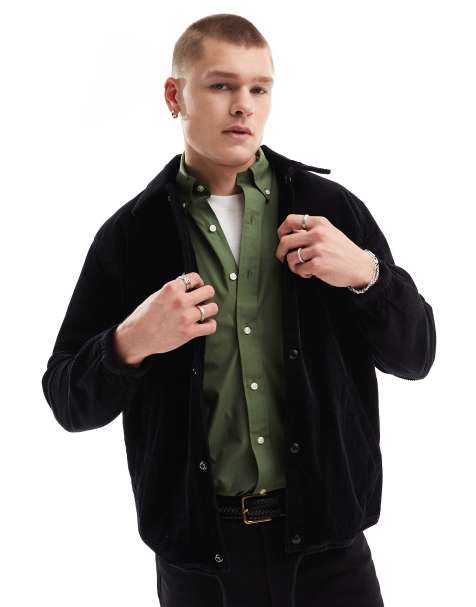 Polo Ralph Lauren – Svart, fodrad coach-jacka i manchester med klassisk logga - view 1