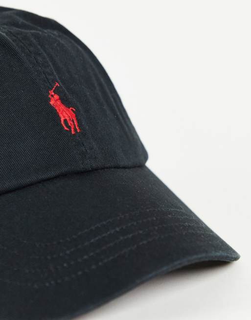 Polo Ralph Lauren – Svart keps med röd logga, 2 av 4