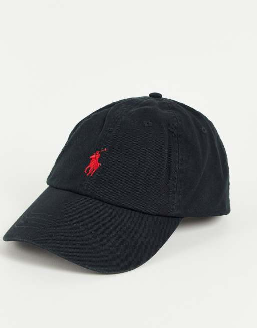 Polo Ralph Lauren – Svart keps med röd logga, 3 av 4