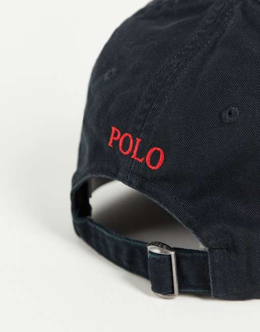Polo Ralph Lauren – Svart keps med röd logga, 4 av 4