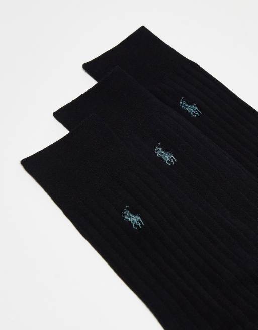 Polo Ralph Lauren – Svarta strumpor i egyptisk bomull, 3-pack, 2 av 4