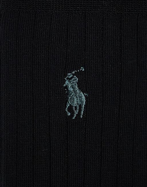 Polo Ralph Lauren – Svarta strumpor i egyptisk bomull, 3-pack, 4 av 4