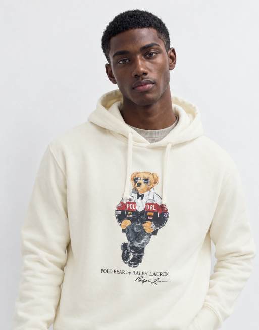 Polo Ralph Lauren sweat à capuche à imprimé ours crème, 10 de 10