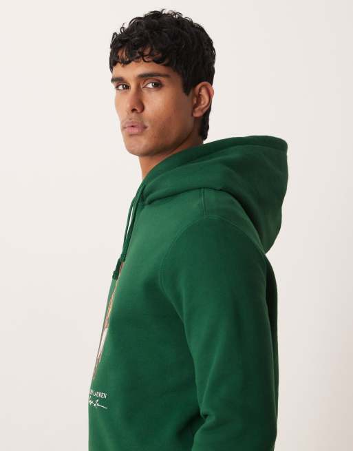 Polo Ralph Lauren - Sweat à capuche à imprimé ours Society - Vert, 3 de 5