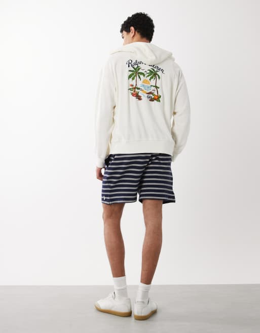 Polo Ralph Lauren - Sweat à capuche avec broderie paysage au dos - Crème, 2 de 5