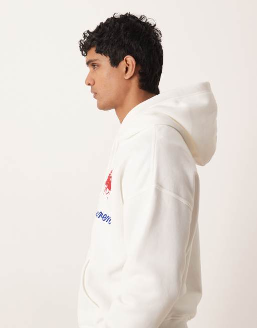 Polo Ralph Lauren - Sweat à capuche avec inscription logo sur le devant - Blanc, 4 de 5