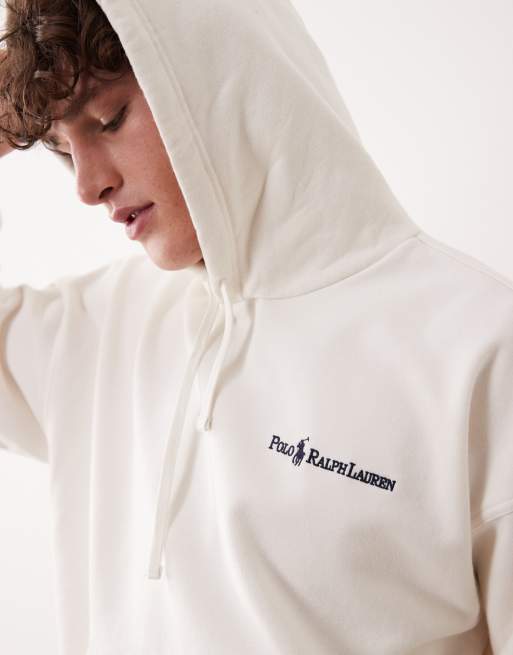 Polo Ralph Lauren - Sweat à capuche avec inscription logo sur le devant - Crème, 2 de 5