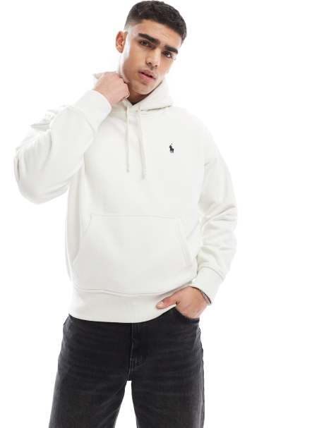 Polo Ralph Lauren - Sweat à capuche décontracté épais avec logo imprimé et inscription au dos - Crème - view 1