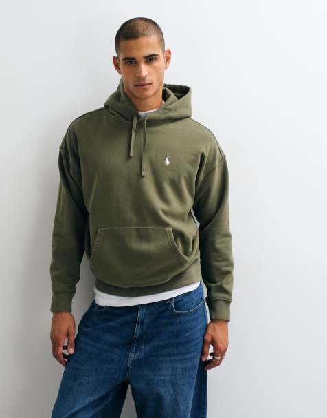 Polo Ralph Lauren sweat à capuche épais avec logo script imprimé au dos en kaki - view 1