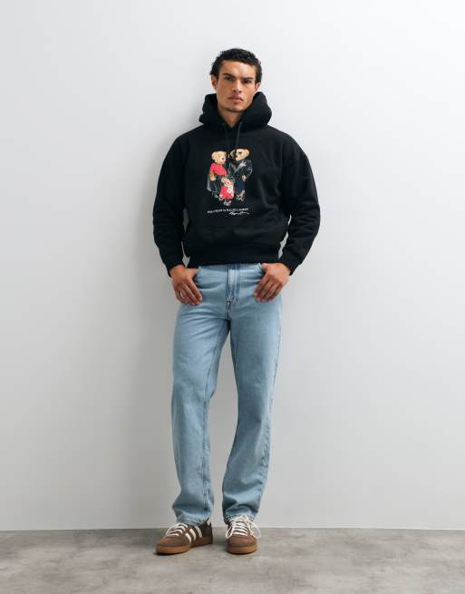 Polo Ralph Lauren sweat à capuche imprimé ours noir, 2 de 5