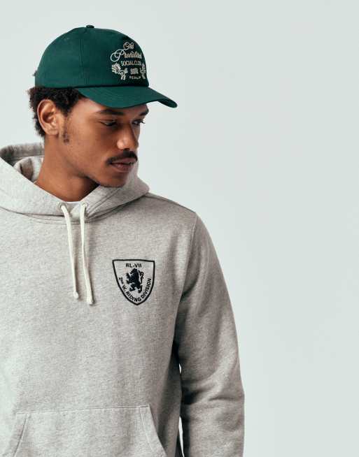 Polo Ralph Lauren - Sweat à capuche oversize classique en molleton avec logo style sport - Gris chiné, 3 de 5