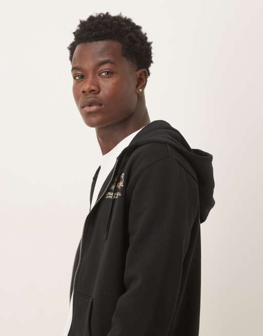 Polo Ralph Lauren - Sweat à capuche style utilitaire à fermeture éclair avec imprimé au dos - Noir, 4 de 5