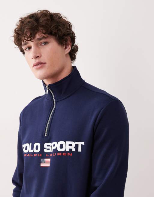 Polo Ralph Lauren - Sweat à col zippé et logo emblématique - Blanc, 5 de 5