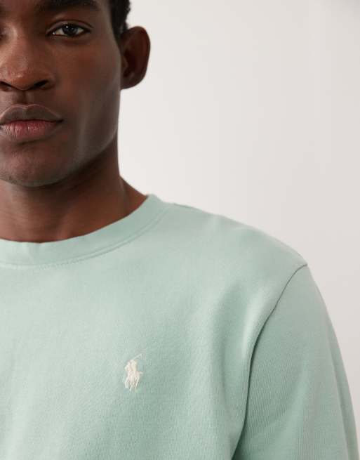 Polo Ralph Lauren - Sweat à logo emblématique en jersey à envers bouclé - Vert céladon, 5 de 5
