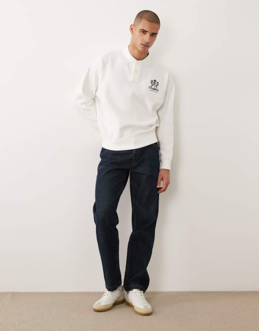 Polo Ralph Lauren - Sweat à manches longues avec logo blason sur le devant - Blanc, 4 de 5